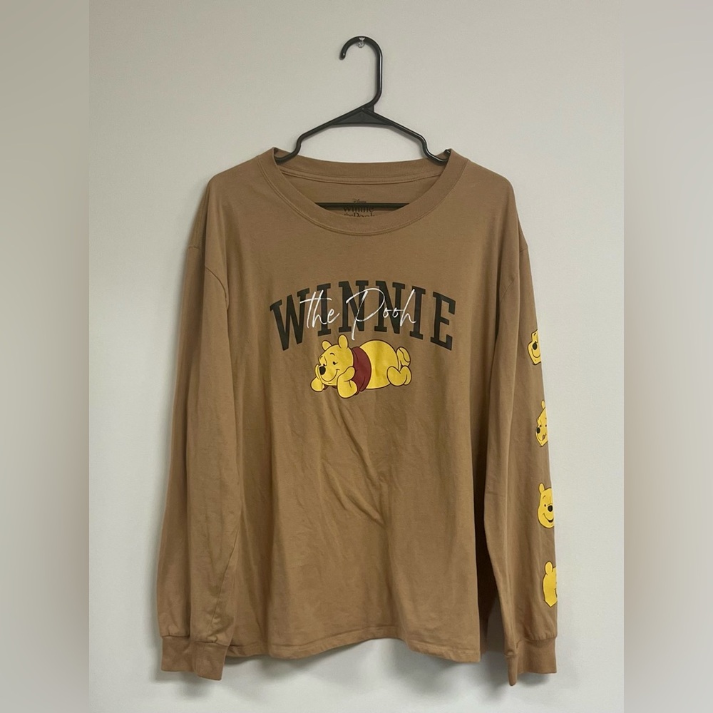 Disney Winnie The Pooh 2X Brown Long Sleeve Shirt